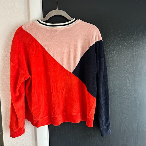 Splendid x Margherita Terry Cloth Bright Asymmetrical Pullover, Small - Picture 10 of 10